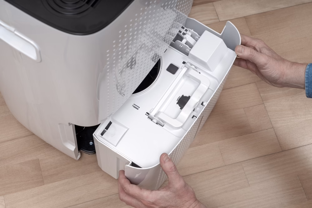 emptying a dehumidifier